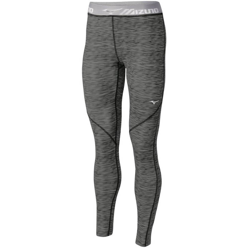 Damske Legíny Mizuno Impulse Print Long Bezecke Čierne Vypredaj ODBR97184